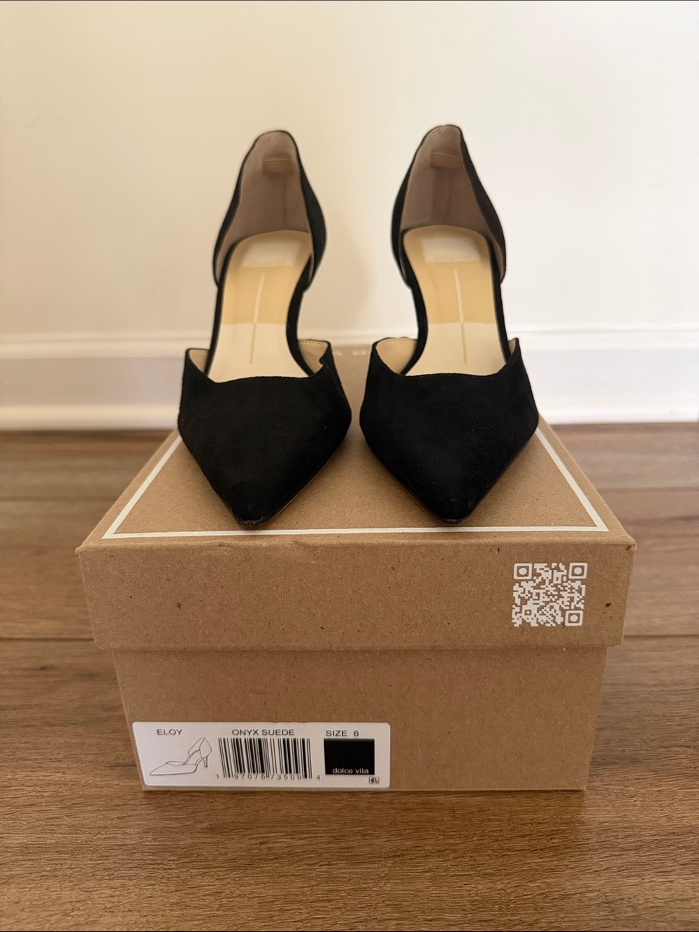 Dolce Vita Onyx Suede Pointed D'Orsay Heels